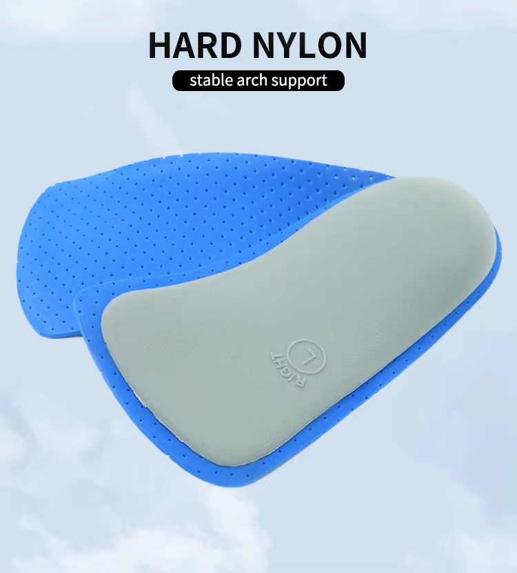 Thin profile 3/4 arch support insoles - nylon-reinforced for discreet support